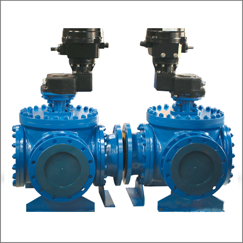 18” 600LB RF LCC GEARBOX FOURWAY BALL VALVE TOP ENTRY BALL VALVE